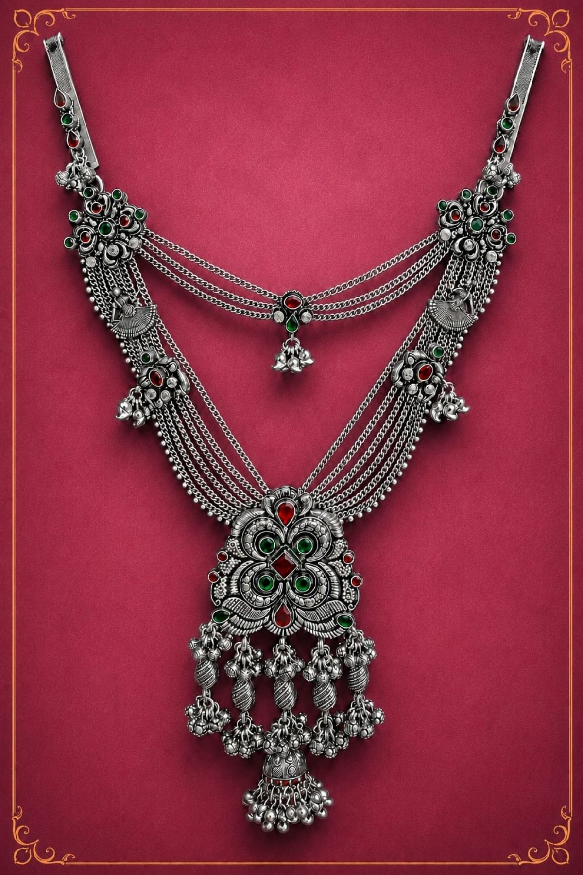Silver Vशा Double Juda collection, PM Jewellers